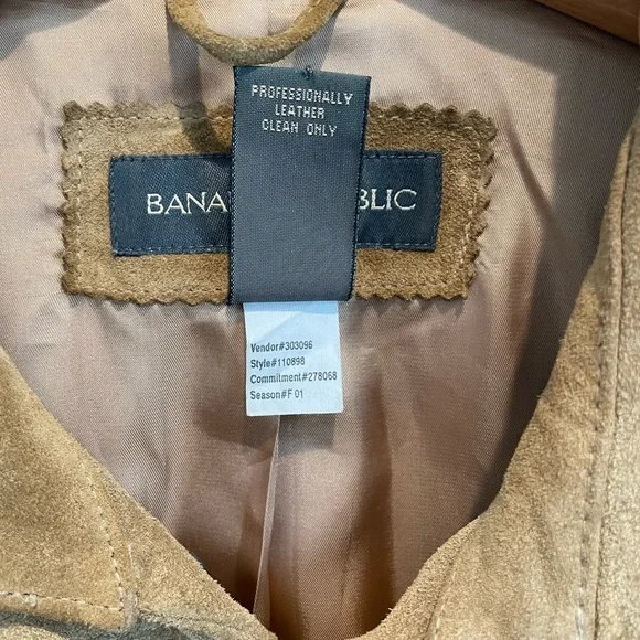 Banana Republic suede Tan Trench Coat - Picture 4 of 8
